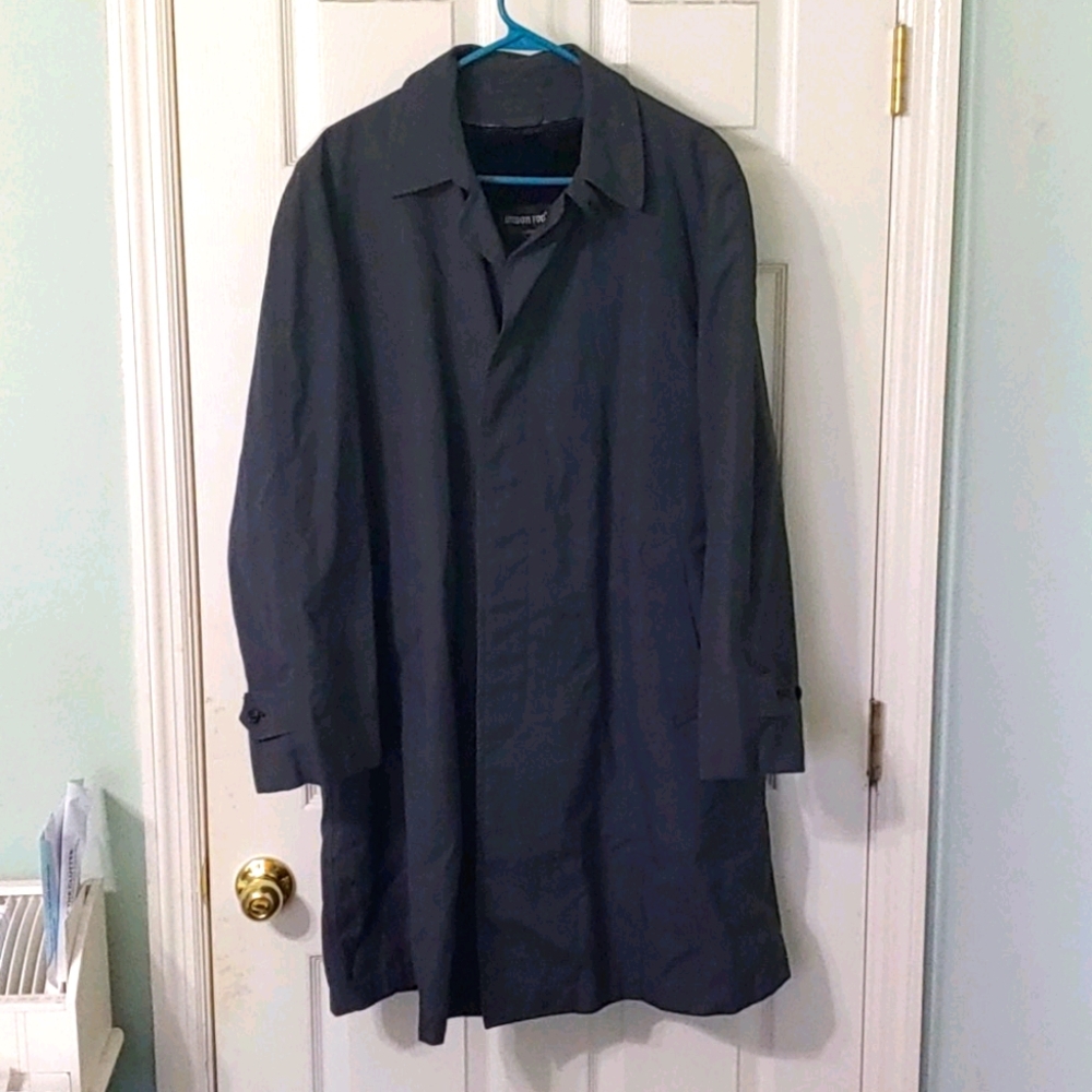 London Fog Alpaca Fur Lined Trench Coat 42 Short